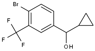 4-Bromo-α-cyclopropyl-3-(trifluoromethyl)benzenemethanol Structure