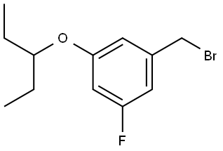 1-(Bromomethyl)-3-(1-ethylpropoxy)-5-fluorobenzene Structure