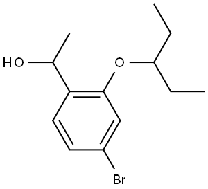 4-Bromo-2-(1-ethylpropoxy)-α-methylbenzenemethanol Structure