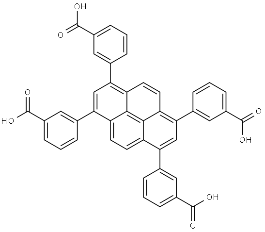 3,3',3'',3'''-(Pyrene-1,3,6,8-tetrayl)tetrabenzoic acid Structure