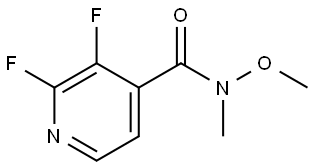 2,3-Difluoro-N-methoxy-N-methyl-4-pyridinecarboxamide Structure