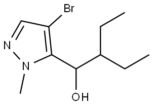 1-(4-bromo-1-methyl-1H-pyrazol-5-yl)-2-ethylbutan-1-ol Structure