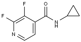 N-Cyclopropyl-2,3-difluoro-4-pyridinecarboxamide Structure