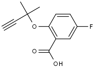 5-fluoro-2-((2-methylbut-3-yn-2-yl)oxy)benzoic acid Structure