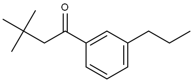 3,3-Dimethyl-1-(3-propylphenyl)-1-butanone Structure