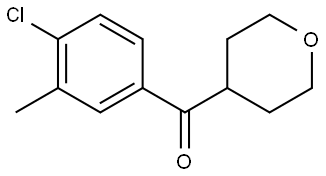 (4-Chloro-3-methylphenyl)(tetrahydro-2H-pyran-4-yl)methanone Structure