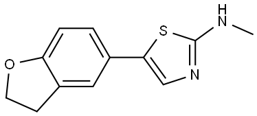 5-(2,3-dihydrobenzofuran-5-yl)-N-methylthiazol-2-amine Structure