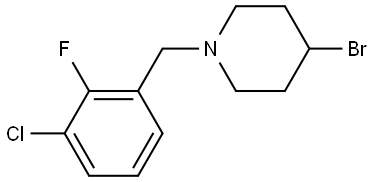 4-Bromo-1-[(3-chloro-2-fluorophenyl)methyl]piperidine Structure