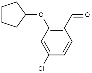 4-Chloro-2-(cyclopentyloxy)benzaldehyde Structure