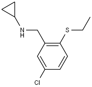 5-Chloro-N-cyclopropyl-2-(ethylthio)benzenemethanamine Structure