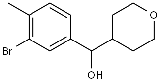 α-(3-Bromo-4-methylphenyl)tetrahydro-2H-pyran-4-methanol Structure