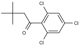 3,3-Dimethyl-1-(2,4,6-trichlorophenyl)-1-butanone Structure