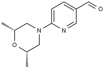 3-Pyridinecarboxaldehyde, 6-[(2R,6S)-2,6-dimethyl-4-morpholinyl]-, rel- Structure