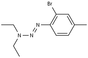 (E)-1-(2-Bromo-4-methylphenyl)-3,3-diethyltriaz-1-ene Structure