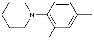 1-(2-Iodo-4-methylphenyl)piperidine Structure