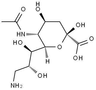 α-Neuraminic acid, N-acetyl-9-amino-9-deoxy- Structure