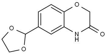 2H-1,4-Benzoxazin-3(4H)-one, 6-(1,3-dioxolan-2-yl)- Structure