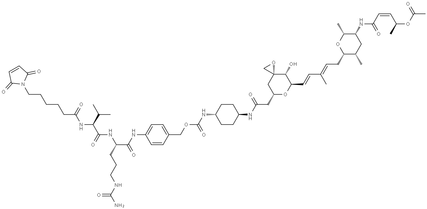 MC-VC-PAB-Cyclohexanediamine-Thailanstatin A Structure