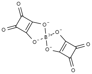 Borate(1-), bis[3,4-dihydroxy-3-cyclobutene-1,2-dionato(2-)- Structure