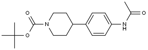 tert-Butyl 4-(4-acetamidophenyl)piperidine-1-carboxylate Structure