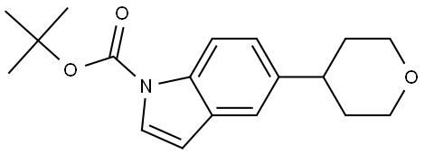 tert-Butyl 5-(tetrahydro-2H-pyran-4-yl)-1H-indole-1-carboxylate Structure