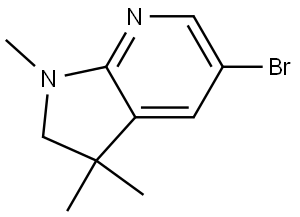 5-bromo-1,3,3-trimethyl-2,3-dihydro-1H-pyrrolo[2,3-b]pyridine Structure