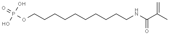 2-Methyl-N-[10-(phosphonooxy)decyl]-2-propenamide Structure