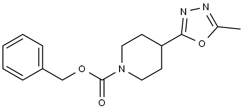 benzyl 4-(5-methyl-1,3,4-oxadiazol-2-yl)piperidine-1-carboxylate 구조식 이미지