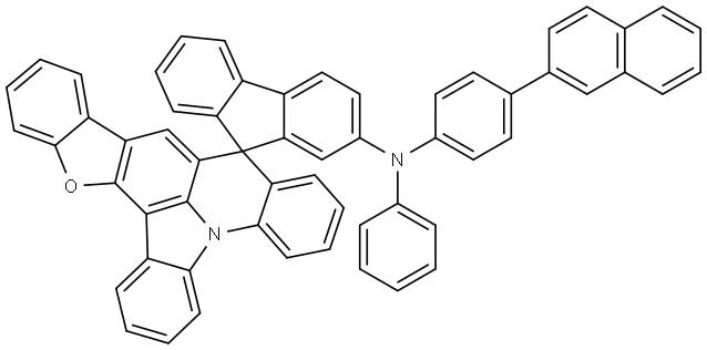 Spiro[10H-benzofuro[3,2-b]indolo[3,2,1-de]acridine-10,9′-[9H]fluoren]-2′-amine, N-[4-(2-naphthalenyl)phenyl]-N-phenyl- Structure