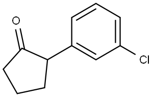 (+)-2-(3-Chlorophenyl)cyclopentanone 구조식 이미지