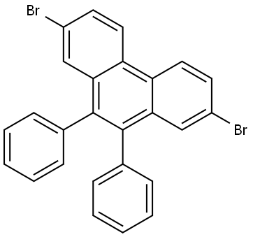 Phenanthrene, 2,7-dibromo-9,10-diphenyl- Structure
