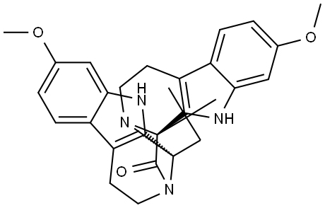 3'',4'':1',2']dipyrido[3,4-b:3',4'-b']diindol-14-one, 8,13,16,17-tetrahydro-3,11-dimethoxy-18,18-dimethyl-, (5bS,13bS)- Structure