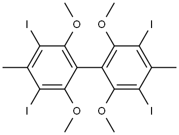 1,1′-Biphenyl, 3,3′,5,5′-tetraiodo-2,2′,6,6′-tetramethoxy-4,4′-dimethyl- Structure