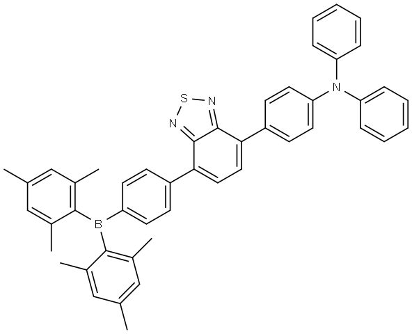 4-(7-(4-(dimesitylboraneyl)phenyl)benzo[c][1,2,5]thiadiazol-4-yl)-N,N-diphenylaniline Structure