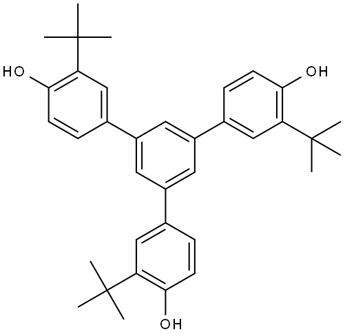 1,3,5-tris(3’-tert-butyl-4’-hydroxyphenyl)benzene Structure