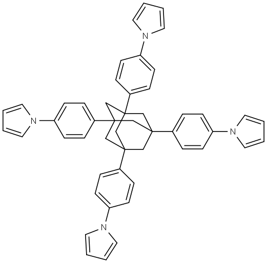 1,3,5,7-tetrakis(4-(pyrrol-1-yl)phenyl)adamantane Structure