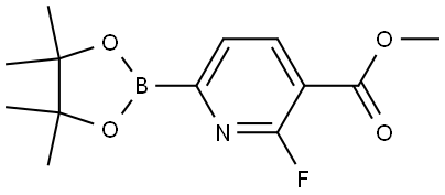 3-Pyridinecarboxylic acid, 2-fluoro-6-(4,4,5,5-tetramethyl-1,3,2-dioxaborolan-2-yl)-, methyl ester Structure