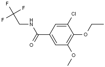 3-Chloro-4-ethoxy-5-methoxy-N-(2,2,2-trifluoroethyl)benzamide Structure