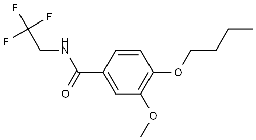 4-Butoxy-3-methoxy-N-(2,2,2-trifluoroethyl)benzamide Structure