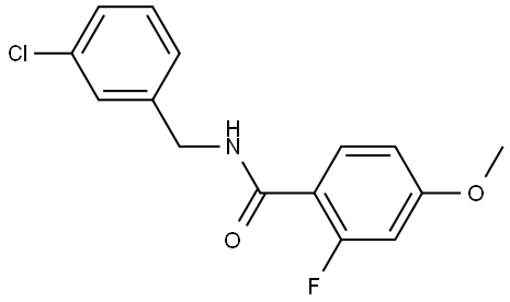 N-[(3-Chlorophenyl)methyl]-2-fluoro-4-methoxybenzamide Structure