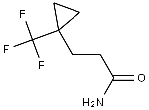 3-(1-(trifluoromethyl)cyclopropyl)propanamide Structure