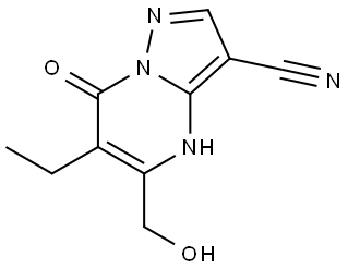 Pyrazolo[1,5-a]pyrimidine-3-carbonitrile, 6-ethyl-4,7-dihydro-5-(hydroxymethyl)-7-oxo- Structure