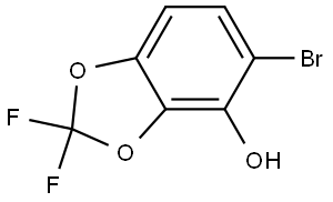 5-bromo-2,2-difluorobenzo[d][1,3]dioxol-4-ol Structure