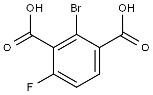 2-Bromo-4-fluoro-1,3-benzenedicarboxylic acid Structure