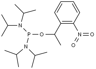 N,N,N',N'-tetraisopropyl-1-(1-(2-nitrophenyl)ethoxy)phosphinediamine Structure