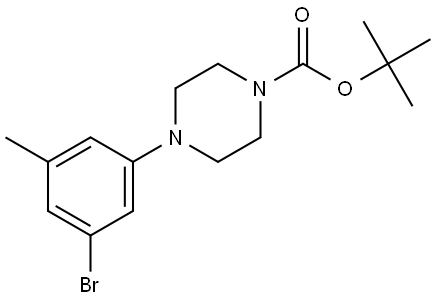 tert-butyl 4-(3-bromo-5-methylphenyl)piperazine-1-carboxylate 구조식 이미지