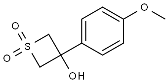 3-Thietanol, 3-(4-methoxyphenyl)-, 1,1-dioxide Structure