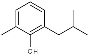 2-Methyl-6-(2-methylpropyl)phenol Structure