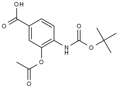 3-Acetoxy-4-(Boc-amino)benzoic Acid Structure