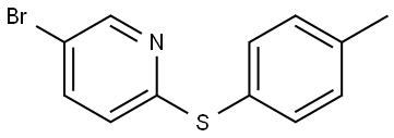 Pyridine, 5-bromo-2-[(4-methylphenyl)thio]- Structure